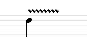 نشانه‌ی تکنیک ویبراتو در موسیقی