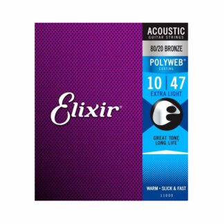سیم گیتار Elixir مدل Extra Light 10-47 Polweb 11000
