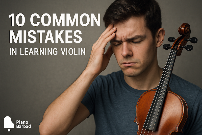 ۱۰ اشتباه رایج در یادگیری ویولن - پیانو باربد