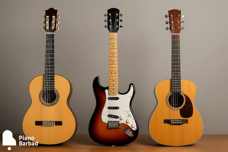 انواع گیتار - پیانو باربد