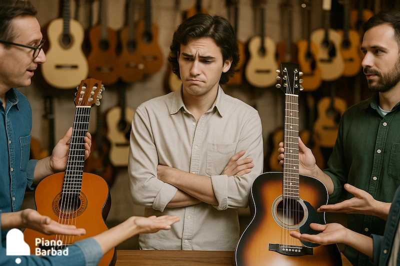 انتخاب گیتار مناسب - پیانو باربد