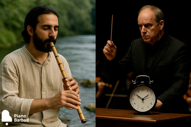 تفاوت سازهای شرقی و غربی - پیانو باربد