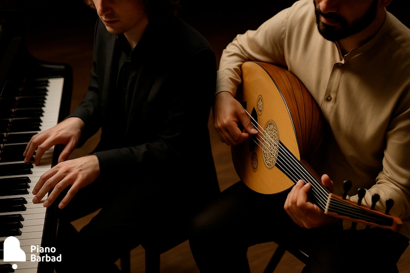 تفاوت سازهای شرقی و غربی - پیانو باربد