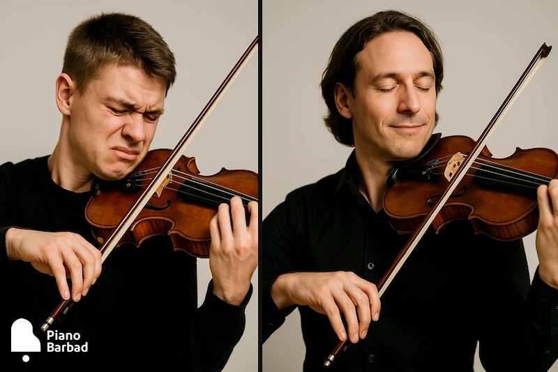 استایل گرفتن صحیح و نادرست ویولن - پیانو باربد