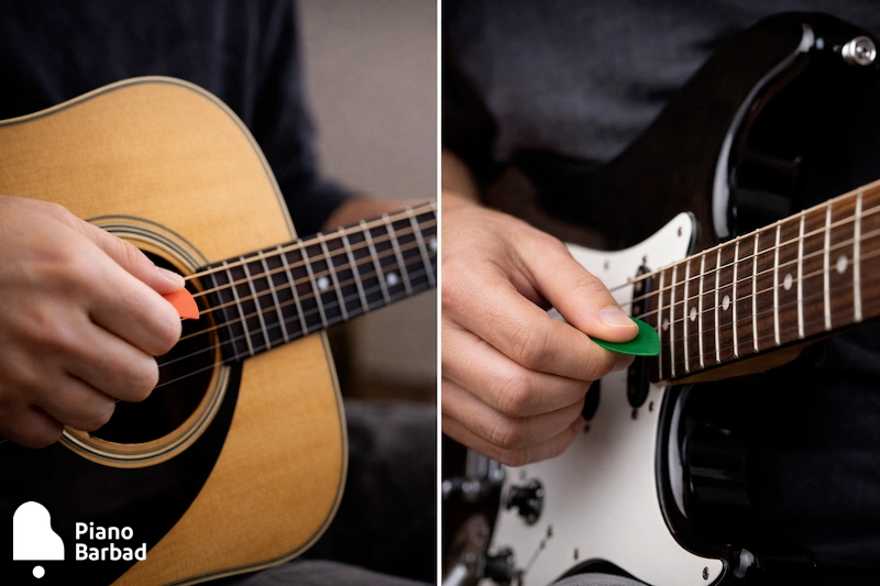 انواع پیک گیتار - پیانو باربد